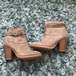Suede heeled booties
